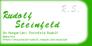 rudolf steinfeld business card